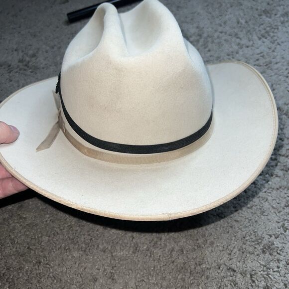 Cream Cowboy Hat with Beaded Band - Picture 4 of 9